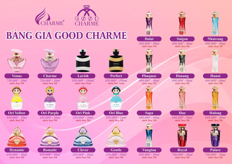 Bảng giá nước hoa Charme 2022 11 bảng giá good charme 2022
